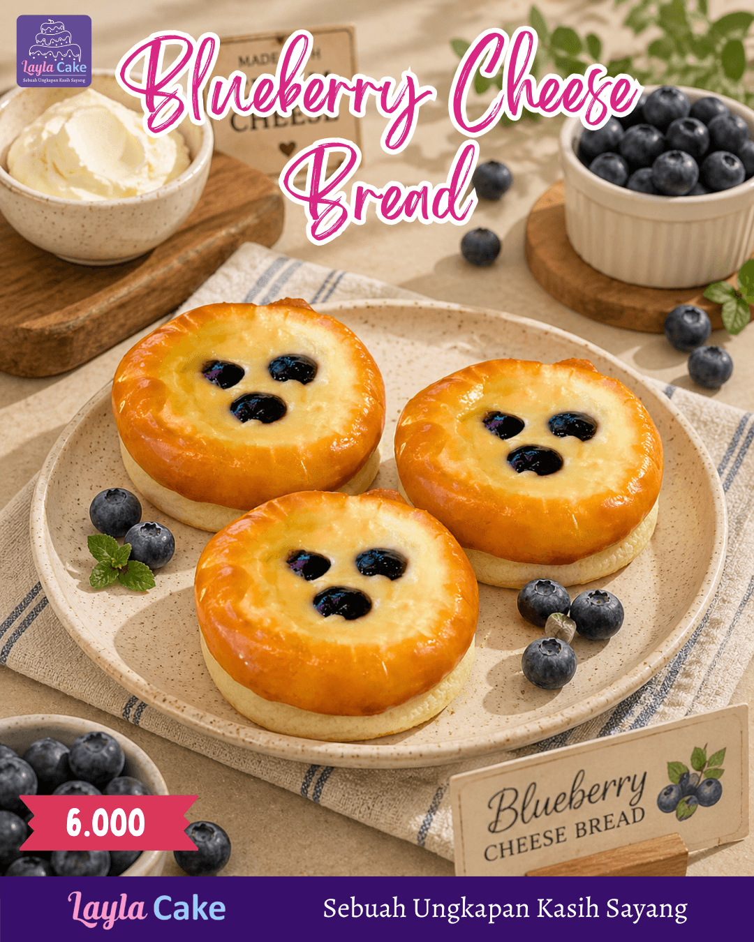 Blueberry Cheese Bread