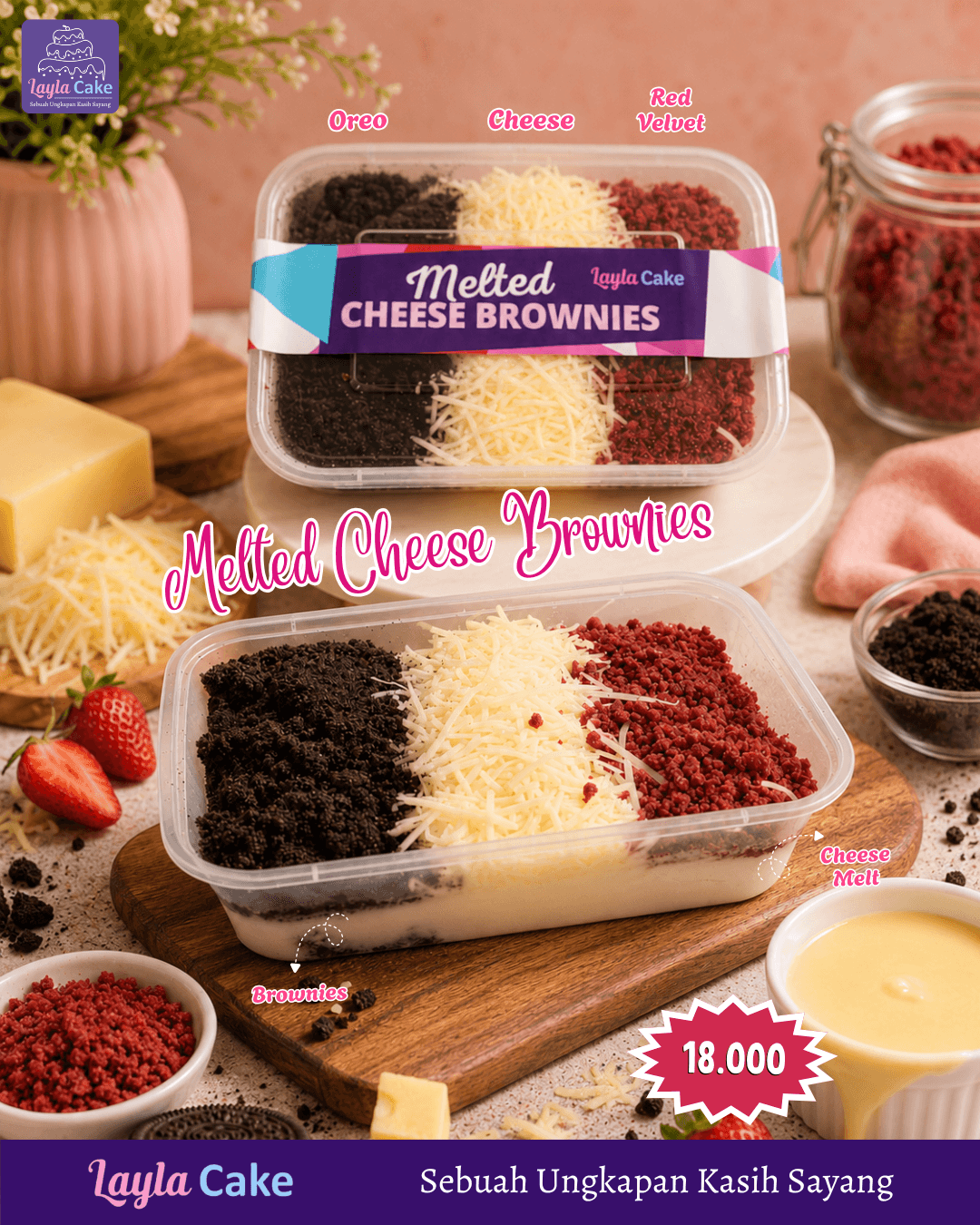 Melted Cheese Brownies